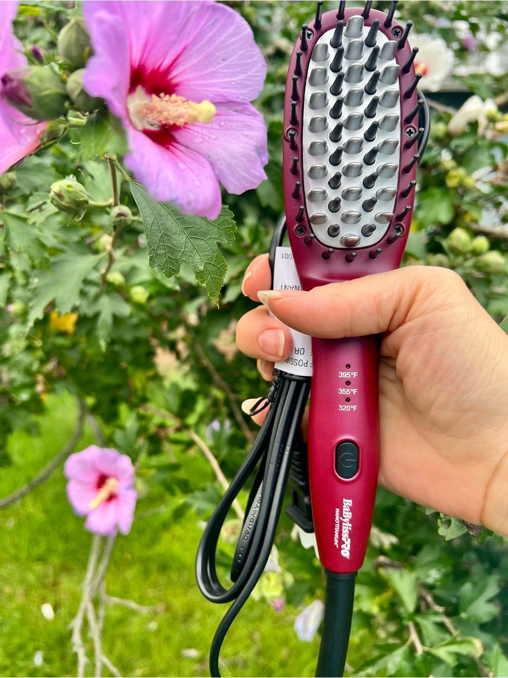 NWOB Babyliss Nano Titanium Pro Hair Hot Comb Straightener Brush Iron purse size